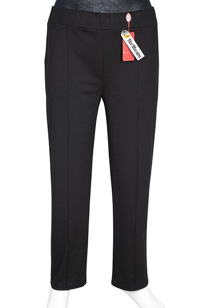 HESNA Bella Large Size - Black Women's Trousers with Grassy Side Pockets