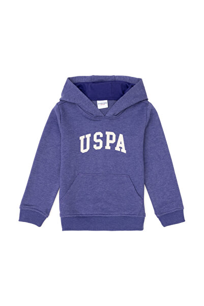 U.S. Polo Assn. Erkek Çocuk Mor Basic Kapüşonlu Sweatshirt 50293614-VR038