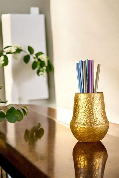 Evene Pen Holder Desk Pen Holder Organizer Pen Holder Gold Antique Color Model 15