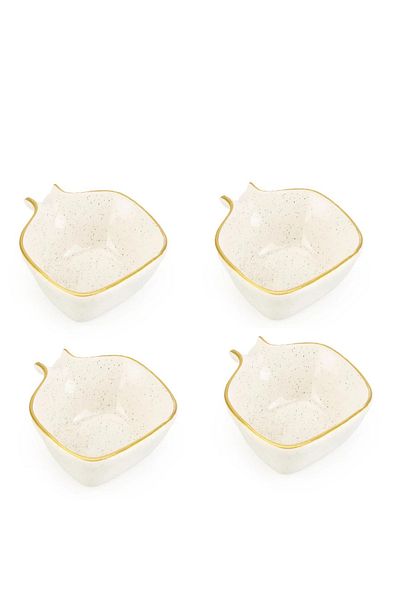 Cosiness Set of 4 Ceramic Pomegranate Snack Bowl & Bowl
