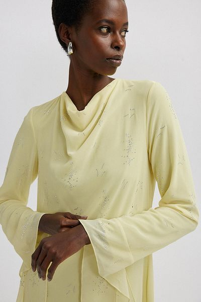 Touché Privé CHIFFONKLEID MIT STEINSTICKEREI