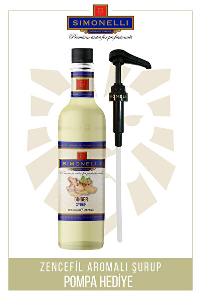 Simonelli Kahve Ve Kokteyl Şurubu Zencefil Aromalı 700 ml Pompa Hediyeli