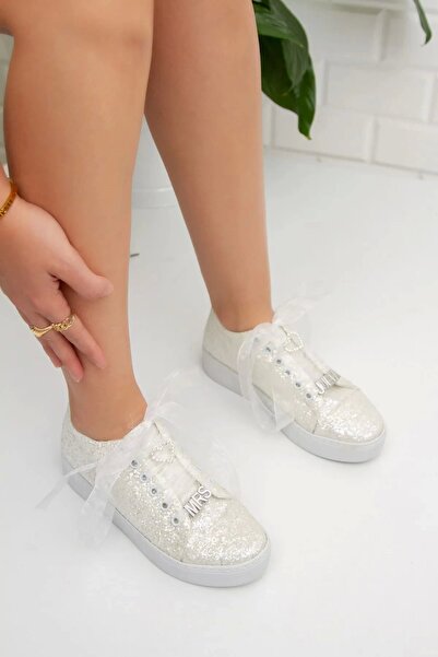 MFT AYAKKABI Kadın Isme Özel Spor Tarz Gelinlik Ayakkabı