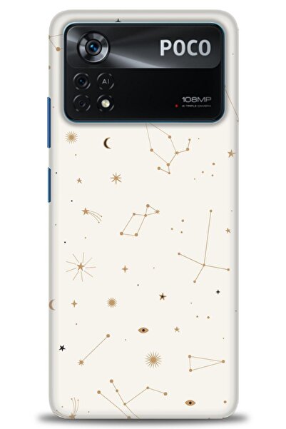 MRCİLETİSİM Xiaomi Poco X4 Pro 5G Kılıf HD Baskılı Kılıf - Yıldız Haritası