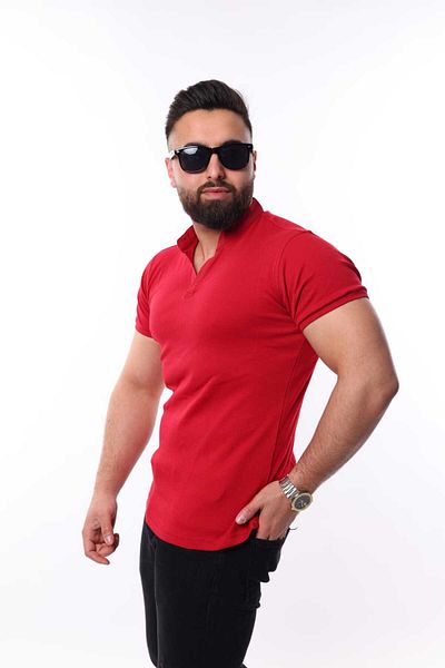 MCZ GİYİM Slim-Fit Judge Collar Men's T-Shirt