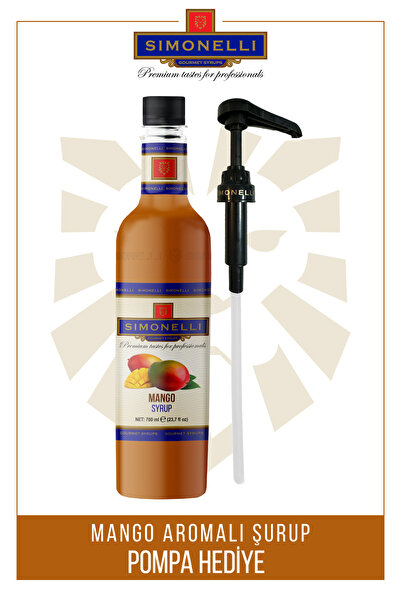 Simonelli Kahve Ve Kokteyl Şurubu Mango Aromalı 700 ml Pompa Hediyeli