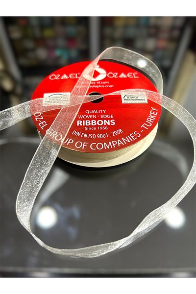 ÖZ-EL AŞ Mini Spool Organza Ribbon, Pack Ribbon, 1 cm 5 Mt 125 002