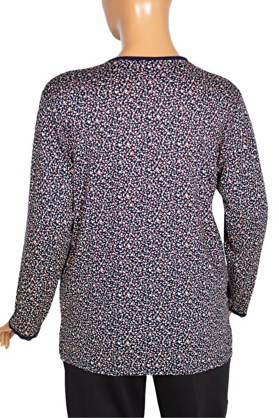 Pıtırcık Γυναικεία κομψή μπλούζα Cimariva με μοτίβο με λαιμόκοψη σε μπλε ναυτικό