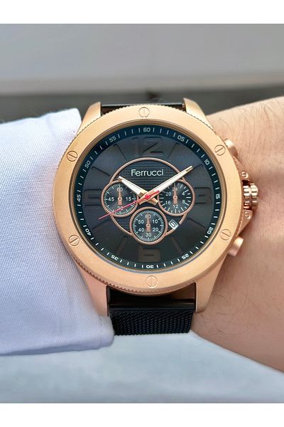 Ferrucci Men's Wicker Cord Wristwatch