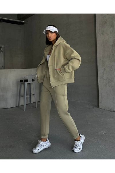 İLKCET MODA Női kapucnis oversize alsó felső tréningruha szett