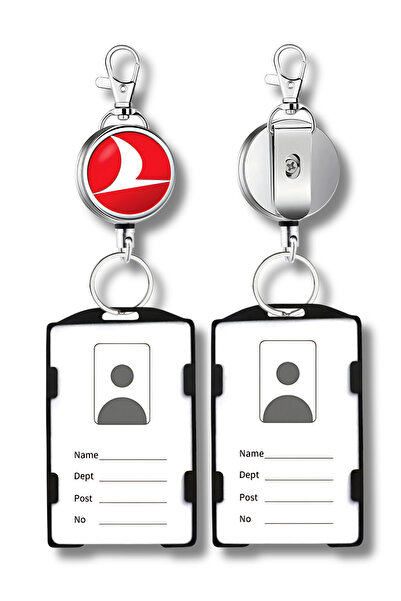 excarpin Turkish Airlines Logo Full Metal Carcasă din oțel Premium Yoyo Guler Suport card și container pentru carduri