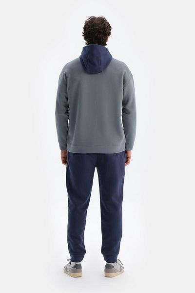 Dagi Indigo Herren-Sweatshirt mit Kapuze und Kapuze