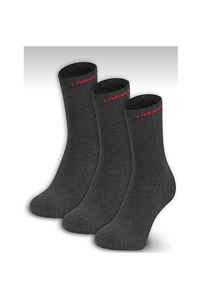 SARI BUTiK 3 Pack Winter Thick Thermal Socks - Warm Anthracite