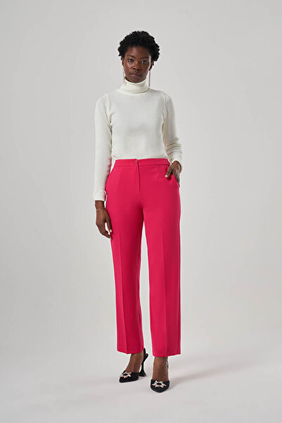 Mizalle Double Basic Fuşya Pantolon