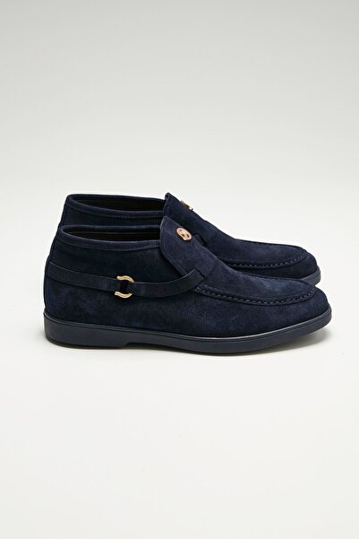 Lordmaul Lacivert Süet Yarım Bot