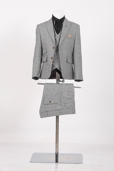 Doctor junior Boy's Slim Fit Bird Eye Suit - No Shirt Mnvs2285