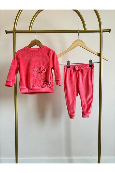 DFN Velour Girl's Lower-Top Suit