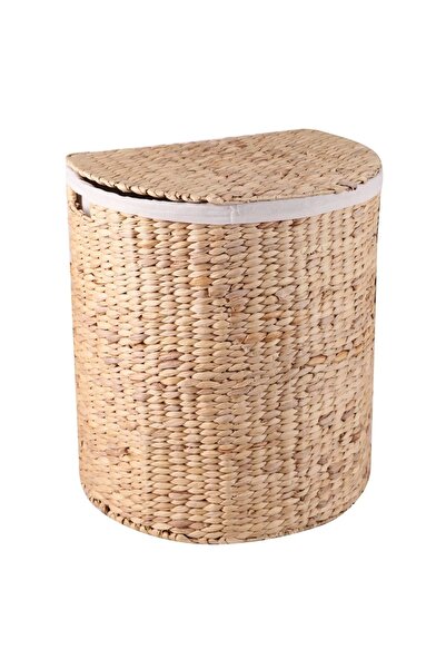 Evistro Dekoratif D Model Hasır Çamaşır Sepeti 44x30x55cm