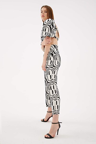 Fashion Friends Брюки з візерунком і поясом, екрю