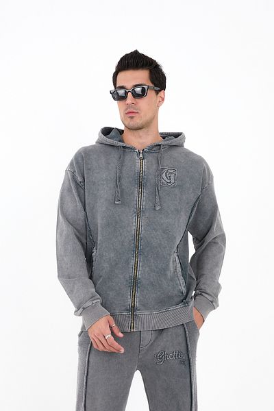 Ghetto off limits Piece Died And Acid Washed Zipper