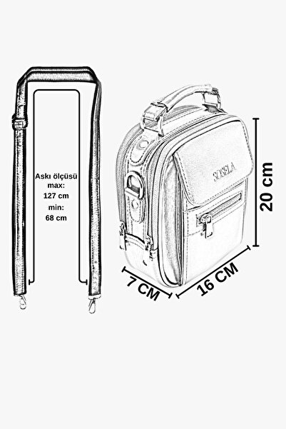SOSELA 45-3019 Brown Medium Size Men's Handbag