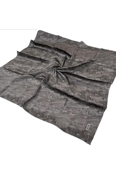 Aker Μεταξωτό κασκόλ σε γκρι Twill - 8925713 -932