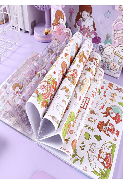 ÖZ KIRTASİYE Sevimli Prenses 1000+ Sticker Defter Su Geçirmez&Kağıt