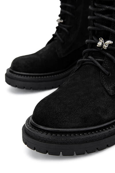 Tamer Tanca Kadın Hakiki Deri Siyah Süet Casual Bot