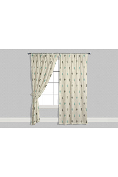 Casberg DJT BASKILI ÇİFT KANAT FON PERDE