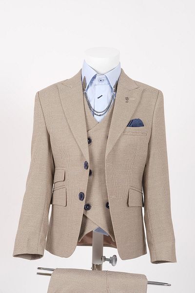 Doctor junior Bird Eye Slim Fit Boy Suit/Without Shirt_Mnvs2285