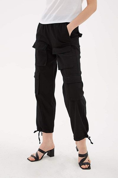 Fashion Friends Cargo Pocket Trousers Black