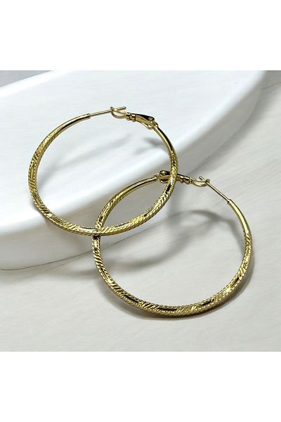 Swan Jewelry Gold Color Jewelry Workmanship Twisted Hoop Earrings