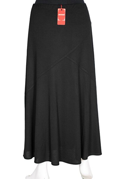 Hermevsim Turquoise Lined Black Cross Model Hesna Women's Skirt