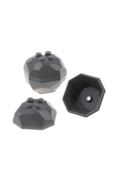LEGO Original Custom Moc Rock 4X4 Accessory Meteor Stone Light Gray