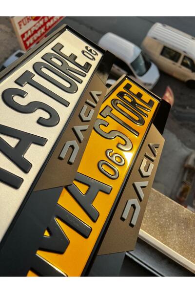 BMASTORE06 BMA YENİ DACIA MAT Model Pleksi Plakalık (1Çift,2Adet)