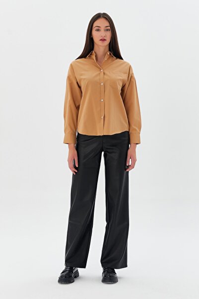 Shopping Shop Πουκάμισο με τσέπη Poplin - BISCUIT