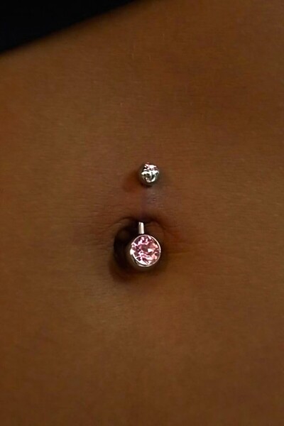 Mu Minamu Tektaş Çelik Göbek Piercingi İlk Delim Piercingi