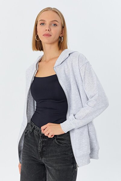 Shopping Shop Суитшърт с цип Snow Melange