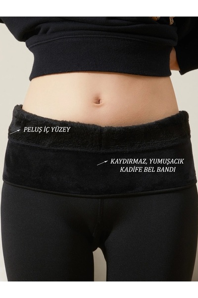 m mlinda Mmlinda Тънки изглеждащи термо зимни плюшени клинове с плюшена вътрешна страна, термо плюшени клинове от полар