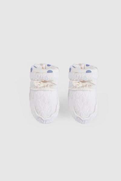 Little Gusto Wellsoft Ecru Baby Booties