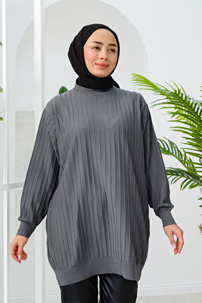 LOCCO Καπνιστό γυναικείο τουνίκ - Crew Neck