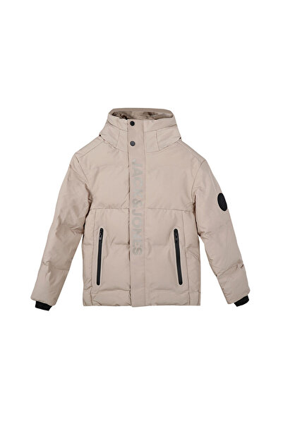 Jack & Jones Детско ежедневно палто Jack Jones Jcoalpha Puffer Jnr 12262162-CROCKERY Cream