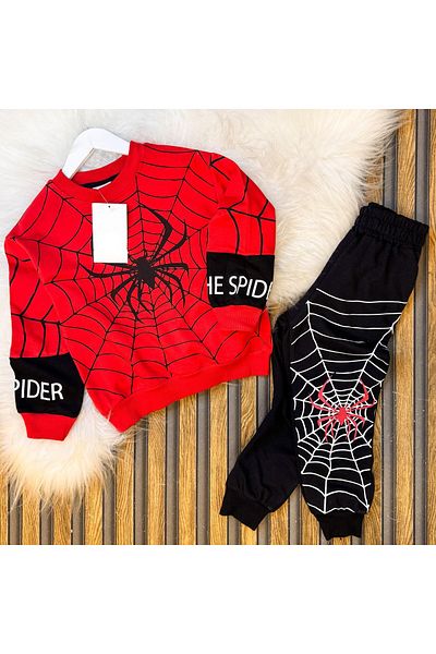 yns coolstar Boy's Spiderman Print Cotton Seasonal Fabric Bottom Top Suit