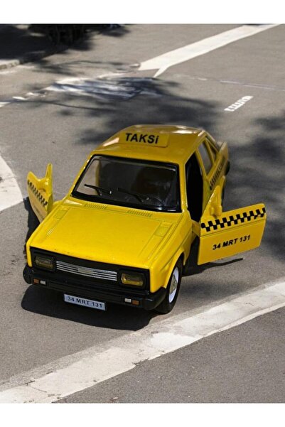 Nostaljik Lezzetler Metal Araba Çek Bırak Sarı Taksi Murat 131 Sesli ve Işıklı ( 1/36 Ölçek )