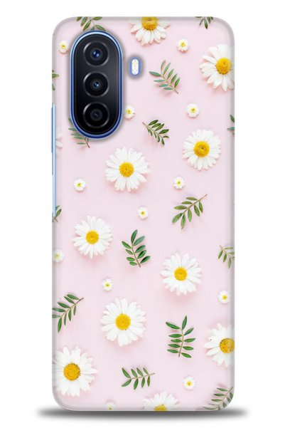 MRCİLETİSİM Tecno Spark 8C Case Hd Printed Case - Daisies + Full Screen Prote...