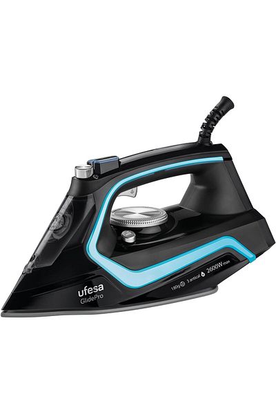 Ufesa Steam Iron 2600W, Strong Steam Stroke 180 gr. Constant Steam Jet up to 35gr /min