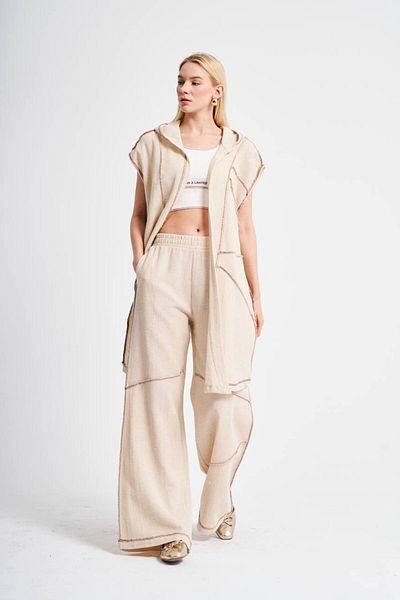 MONETA ANİTA Premium Linen Vest/Pants Set