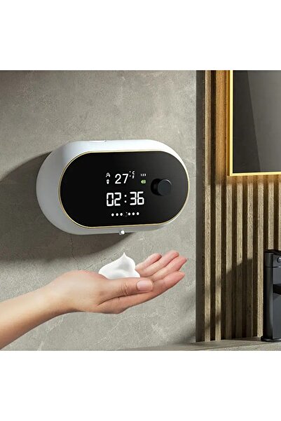 DUHALINE Modern Stil Duvara Monte USB Şarjlı LCD Dijital Ekran Otom. Temassız...