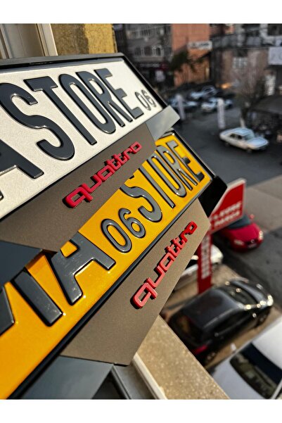 BMASTORE06 AUDİ QUATTRO Uyumlu MAT Model Pleksi Plakalık (1Çift,2Adet)