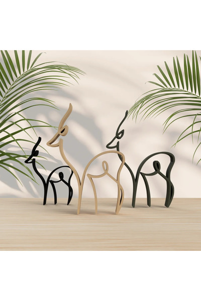 Home 3 Adet Yılbaşı Geyik Figürü